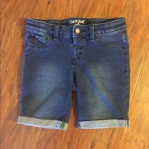 cat and Jack girls Jean bermuta shorts